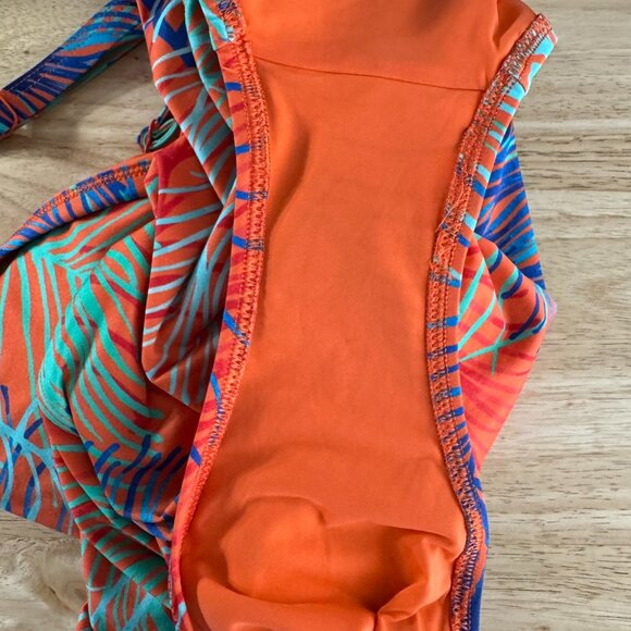 Vilebrequin Plumes Feria One Piece Swimsuit Size 8 Printed Multicolored SW-2099 - Picture 7 of 13